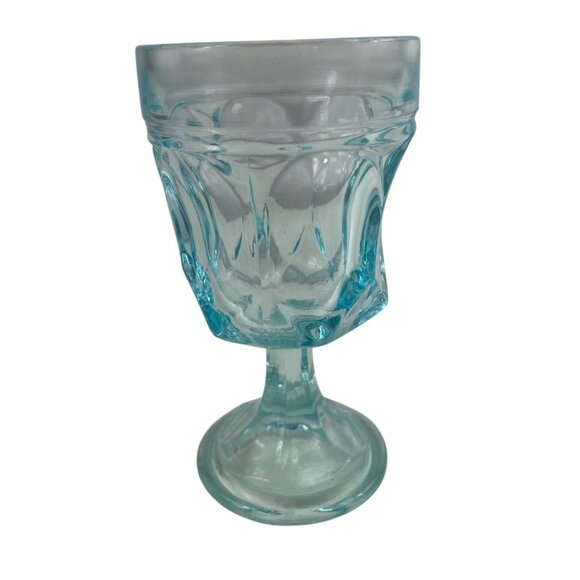 Anchor Hocking Fairfield Light Blue Wine Stemmed Footed Glass - Picture 3 of 10